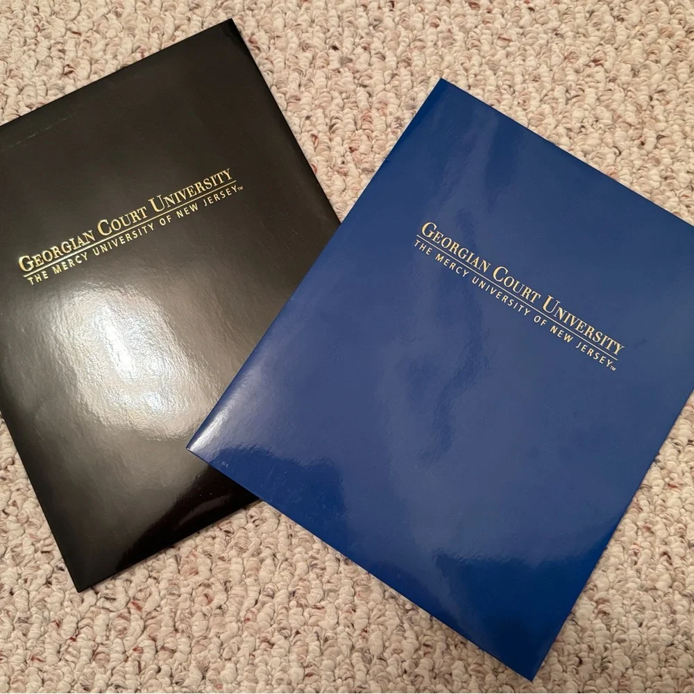 New Georgian Court University Pocket Folders - Black and Blue